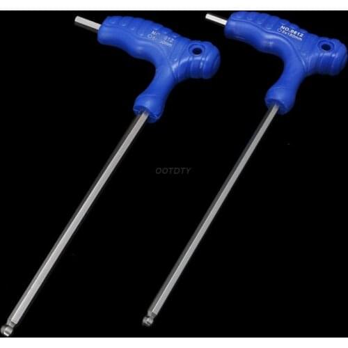 OOTDTY H5/H6 5mm/6mm T-Handle Allen Key Ball Tip Hex Hexagon Wrench Repair Hand Tool