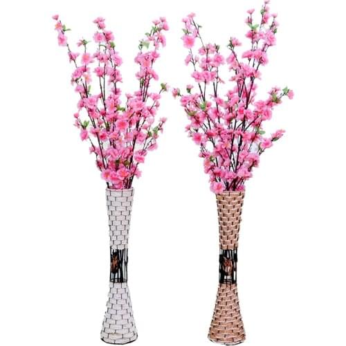 Weave Vase Pot Basket Flower Pot Artificial Flowers Plant Vases For Home Decor Garden Hotel Festival Party Wedding Decoration