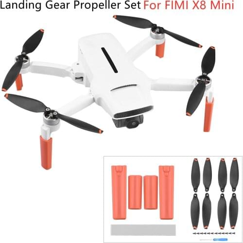 Landing Gear Propeller For FIMI X8 Mini Drone Height Extended Leg Protector Light Weight Wing Fans Spare Parts Drone Accessory