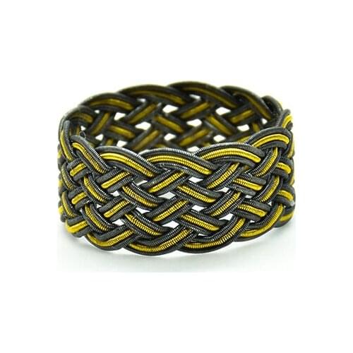 1000 Sterling Kazaziye Hand Knitting Silver Ring