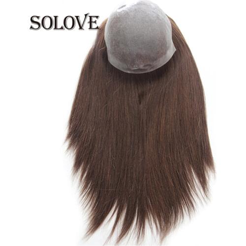 Straight Silk Base Hair Topper Human Hair Toupee for Women Pure Color Virgin-Remy WomenToupee with Double Knots