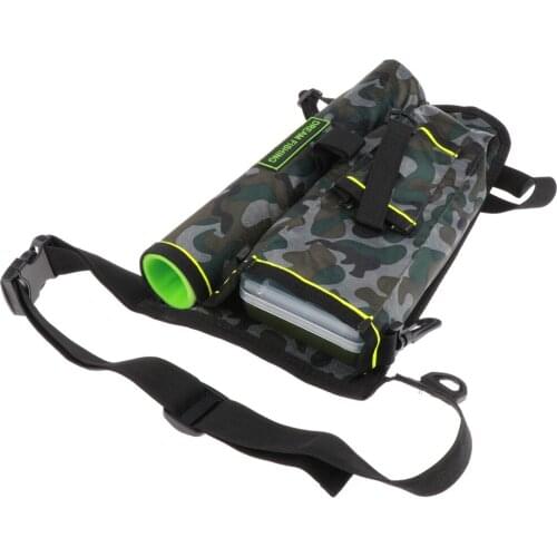 Fishing Tackle Bag with Adjustable Waist Leg Belt, Waterproof Tackle Bag Storage Holder with Tackle Box