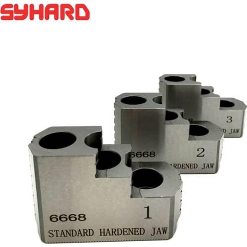 3pcs/set Standard Oil Pressure Hard Jaws For The Chuck 5Inch 6inch 8inch 10inch 12inch 15inch with Three Steps