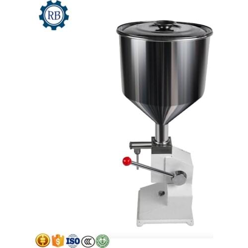 High quality small portable cosmetic pharmacy chemical industries food manual cream and liquid filling machine