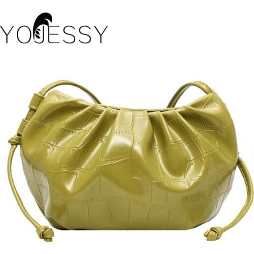 YOJESSY Solid Elegant Cloud Crossbody Bags For Women Small Clutch Female Party Handbags and Purses Lady Shoulder Messenger Bag