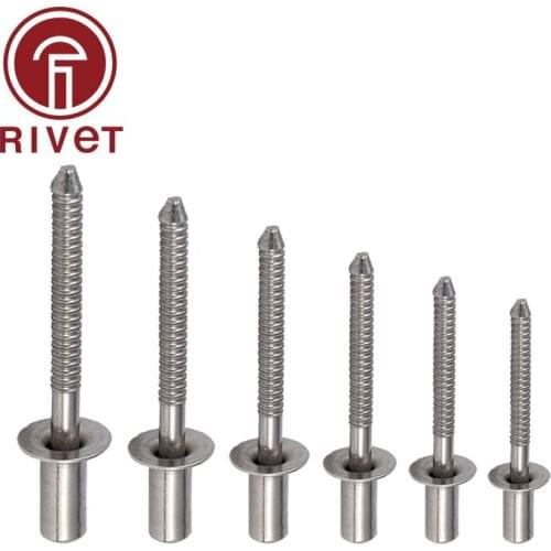 ISO 15974 M4.8 Stainless Steel Blind Rivet Countersunk Head Closed End Sealed Rivet Breakstem Fasteners 100/500 Pcs