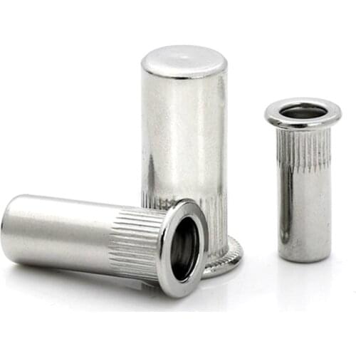 M3 m4 m5 m6 m8 m10 m12 Close End Rivet Nut, 304 stainless steel threaded Inserts flat head blind rivet nuts ,K011