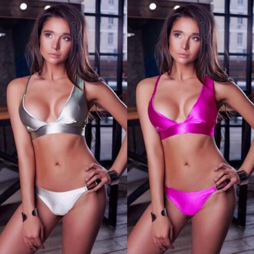 Swimwear Women 2019 Fashion Push Up Sequin Bikini Thong Swimsuit Set High Waist Bikini Beach Bathing Suit Woman Swimming Suit