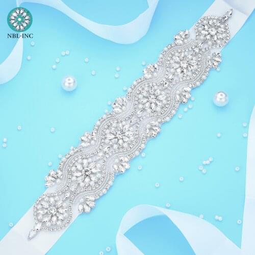 1PC) Rhinestones bridal belt diamond wedding dress belt crystal wedding sash for wedding dress accessories WDD0174