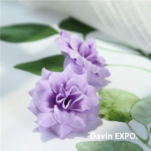 30Pcs Mini Artificial Flowers Flannel Rose Flower Heads Silk artificial flowers For wedding Home DIY Gigt Desk decoration