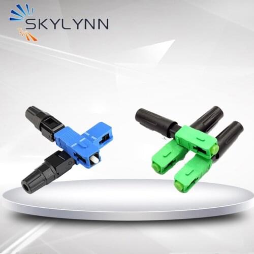 50/100 PCS SC UPC and APC Polished Embedded Fast Connector, FTTH Field Assembly SC Quick Connector IL Less Than 0.3db