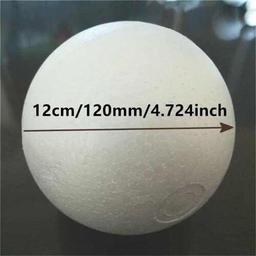 12cm 6pcs White Modelling Craft Polystyrene Foam Balls Christmas ball decorations 120mm / 4.724inch