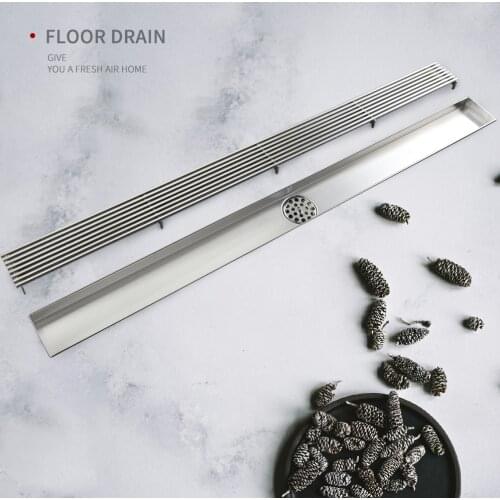 Anti-odor Drains Recgangle Linear Waste Drainer Bathroom Floor Drain Cover Stopper Bathroom Shower Drain Hair Catcher