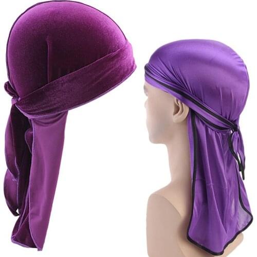 Velvet and silky durag 2pcs set