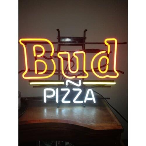 Decorative Light Bud Pizza Neon Light Sign Custom Restaurant Accessory Beer Window light Enseigne Lumineuse Handmade Glass Tube