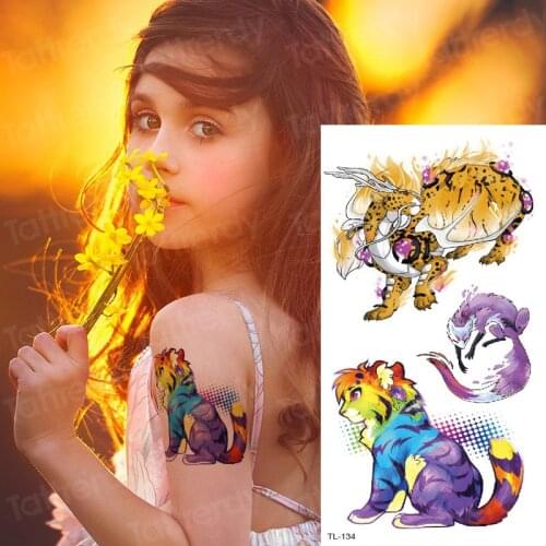 Kids temporary tattoos waterproof tattoo sticker children tiger tatoo fake temporary tattoo animals dragon stickers body art
