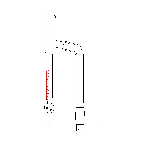 D441910 Distillation receiver, Dean stark, with the uptake tube vacuum jacketed ,capacity:10ml, Joints:19/22