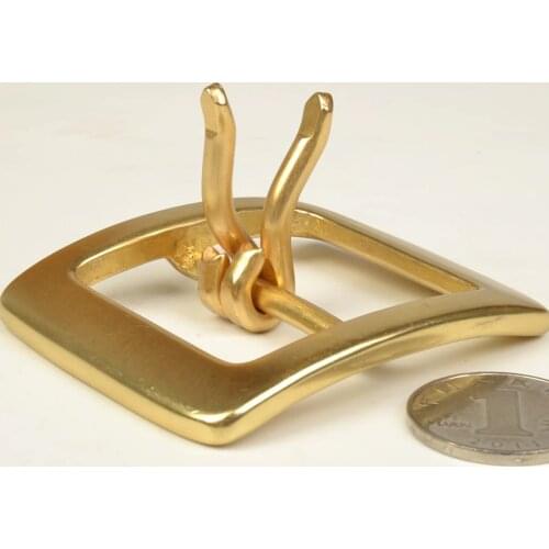 DIY solid brass material double pin buckle leather craft women belt hardware accessories 2pcs/lot