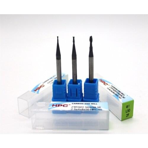 Router bit 1*4*50/1.5*4*50 with 2 flutes HRC 45 square flatted mill cutter tungsten carbide end mills