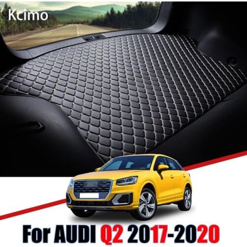 Leather Car Trunk Mat For Audi Q2 Q2L 2017 2018 2019 2020 2021 Trunk Boot Mat Liner Pad Cargo pad Carpet Tail Cargo Liner Sline