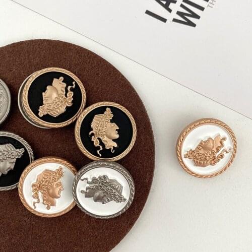 Metal buttons for clothing garments coat sweater 18-25mm wide 10pcs/lot 2021new fashion button needlework accessories