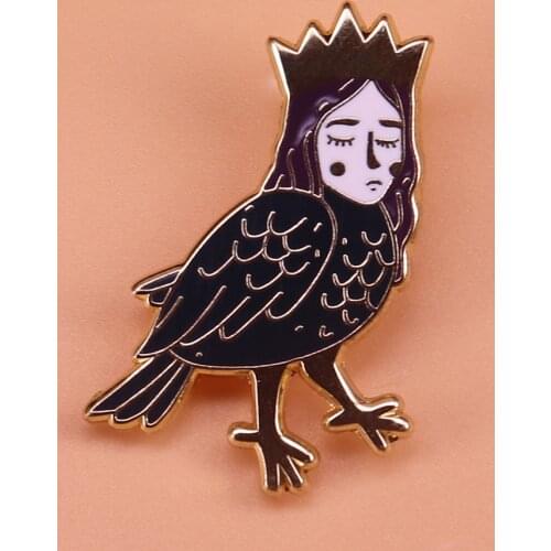 Mythology pin Alkonost