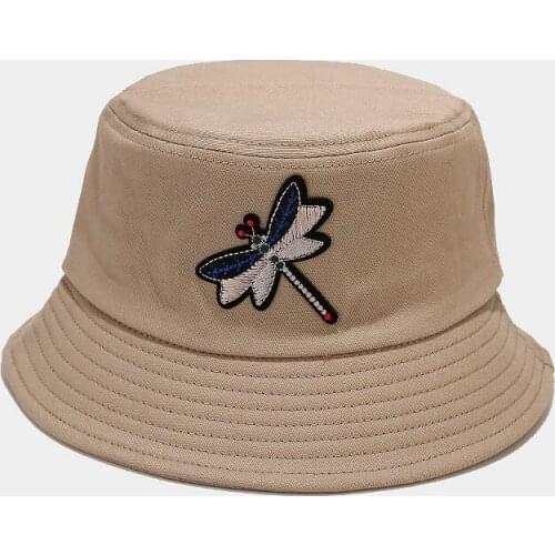 Bucket Hat Men Women Summer Sun Beach UV Protection Hiphop Dragonfly Breathable Accessory Teenagers Outdoor Cap