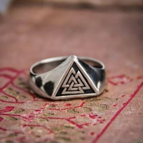 Mens Stainless Steel Ring Viking Rune Ring Punk Hip Hop Party Locomotive Fashion Jewelry