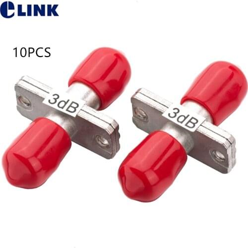 10PCS ST optical attenuator female to female FF fixed adapter type ftth fibra optica connector 2 3 5 7 10 15db SM singlemode