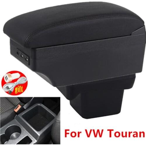 For VW Touran car armrest leather arm rest storage box car-styling rotatable center console interior accessories 2016 auto