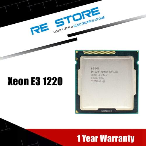 Used Intel Xeon E3 1220 3.1GHz 5 GT/s Quad-Core CPU Processor SR00F LGA 1155