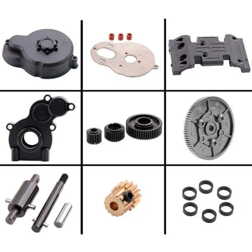 Rgt 86100 1:10 Rock Crawler Original Parts R86020 Gearbox Cover/R86028 Deceleration Gears/Motor Gear Dust Cover for RC Cars