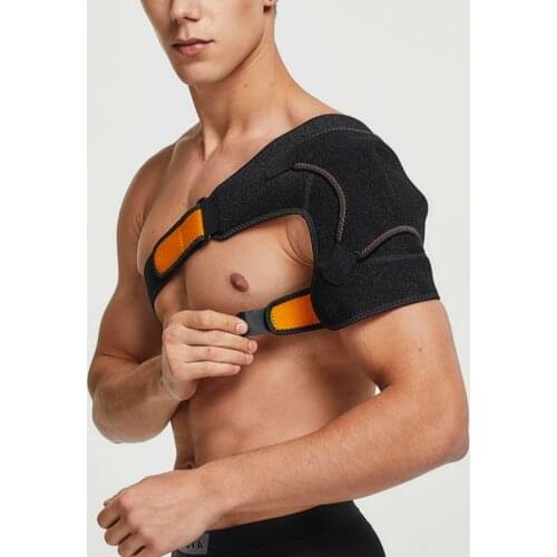 Adjustable Shoulder Protector Reinforced Bandage Sports Single Support Belt Warmer Brace Elastic Neoprene Pad Pain Relief Strap