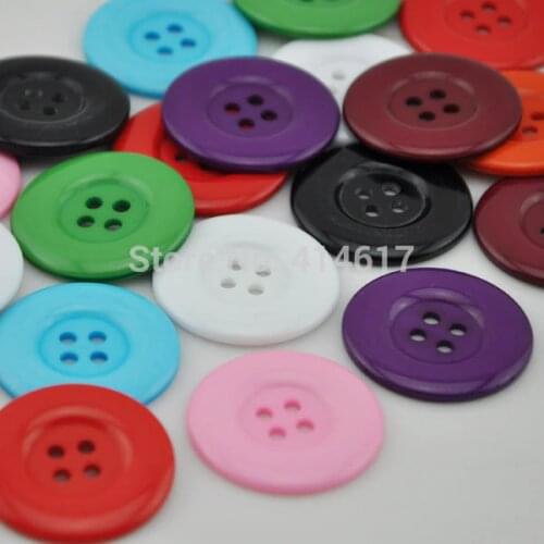 Upick 10pcs Big Plastic Overcoat Button Cloth sewing Appliques Lots 33mm PT18