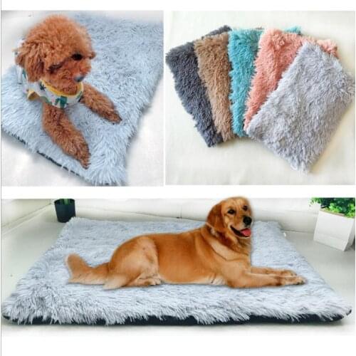 Thickened pet soft fleece pad blanket bed mat for Puppy Dog Cat Sofa Cushion Home Washable Rug Keep Warm