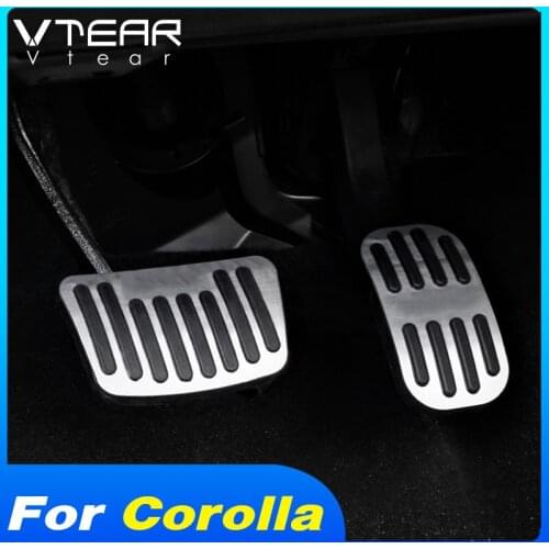 Vtear Gas Pedal Brake Cover Interior Accessories Car Footrest Frame Styling Pad Decoration For Toyota Corolla Sedan 2021 Parts