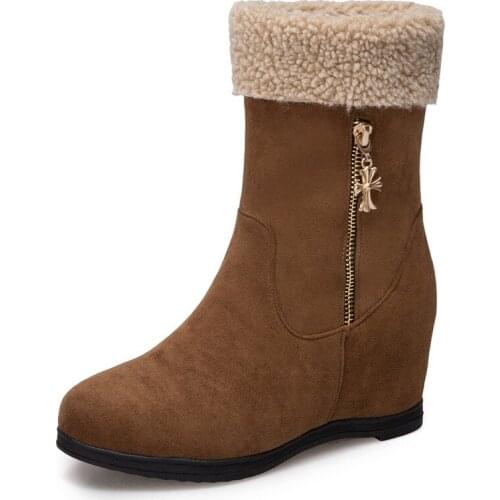 Autumn/winter 2018 collection in high heels increased size code 33 - barrel female boots tide of 43, 181029