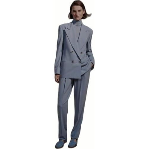 2021 Ladies Suit Blazer Spring Summer Women Suits Office Wear Female Work Wear Office Suit Party Suits Two Pieces(Jacket+Pants)