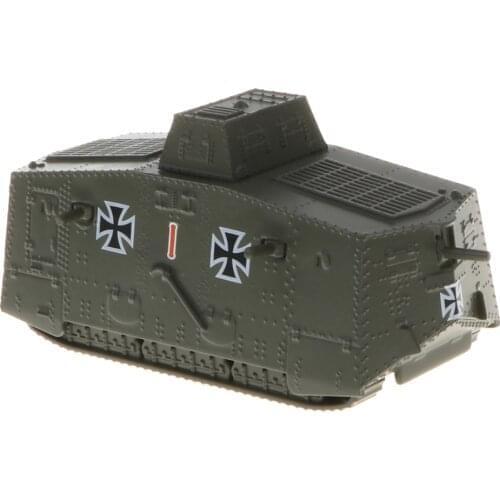1:100 Lifelike German A7V Main Battle Tank WWI Kits Vehicle Model