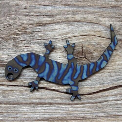 1PC Titanium Alloy Gecko Bottle Opener Self-defense Keychain Key Ring Pendant Outdoor Camping EDC Pocket Multifunction Tool