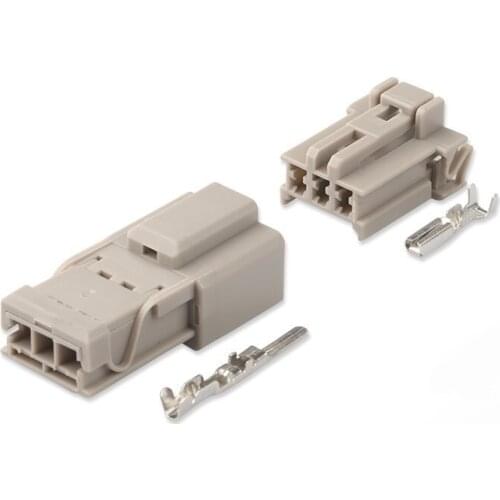 100 sets DJ7036-2.2-11/21 3 pin male female gray waterproof auto connector reversing lamp plug for car 6098-0242 6098-0241