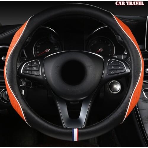 CAR TRAVEL Leather Car Steering Wheel Cover For Subaru Forester Impreza Outback Legacy XV WRX STI BRZ Impreza Ascent