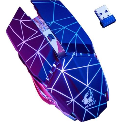 Free Wolf X11 Ergonomic 2.4G 2400DPI Stylish Automatic Connection Easy to Use Wireless Optical Mouse for Laptop Computer