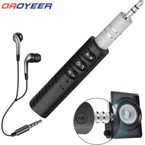 Oaoyeer Handsfree Bluetooth Car Kits Auto 3.5 mm Jack Wireless Aux Bluetooth Receiver Adapter For Headphone PC MP3 Speaker