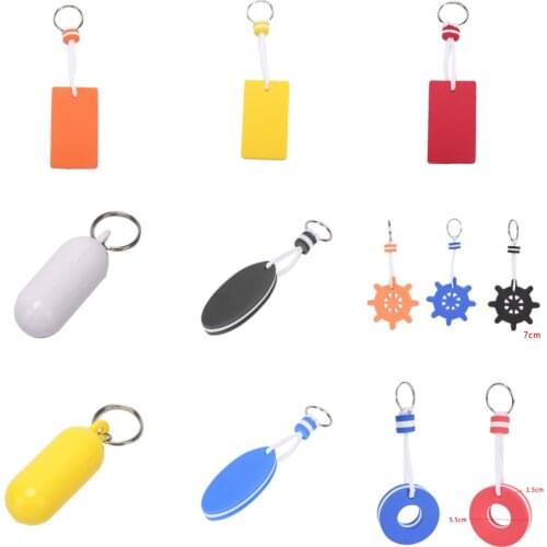 11 Styles Kayak Floating Keyring Fender Buoyant Key Ring Marine Sailing Boat Float Canal Keychain