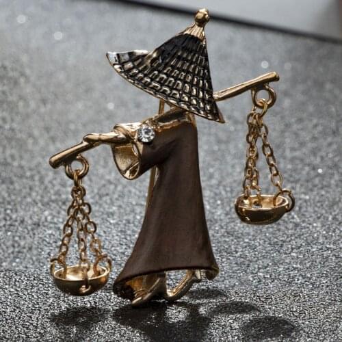 Fashion Women Mens Punk Brooches Jewelry Countryside Style Brooch for Jewelry Gifts Brown Enamel Brooches Pins Accessories