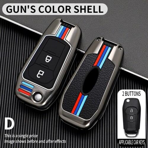 Car Key Cover Case Protective Shell For FORD Fusion Fiesta Escort Mondeo Everest Ranger 3 Buttons Folding Key Car Styling