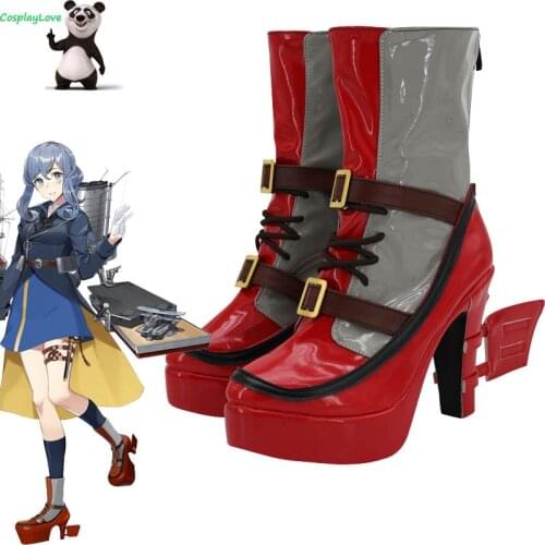CosplayLove Kantai Collection Gotland Red Shoes Cosplay Long Boots Leather Custom Made For Halloween Christmas