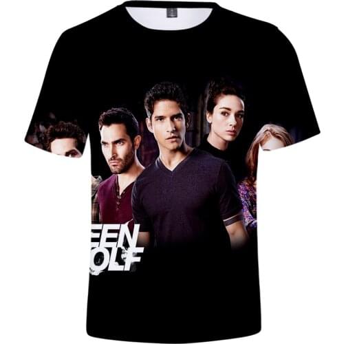 3D T-shirts TEEN WOLF Tees Men Women Fashion Summer T-shirt Print TEEN WOLF 3D t shirts Short Sleeve Mens black Tops XXS-4XL