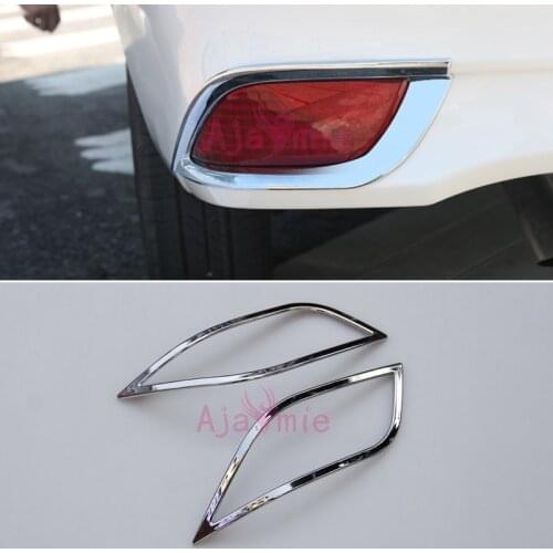 Chrome Car Styling Rear Fog Lamp Cover Light Overlay Trim Foglight Panel Bumper 2014 2015 For Toyota Vios FS Accessories